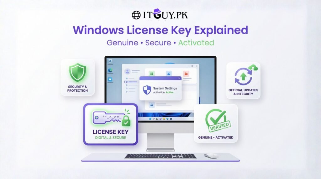 Windows License Key Screen What Is A License Key For Windows & Other Software | IT Guy