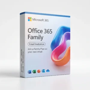 Office 365 Family Email Invitation subscription product box