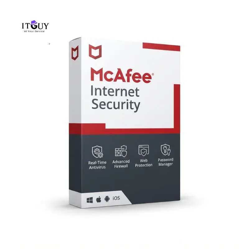 McAfee Internet Security software license box art